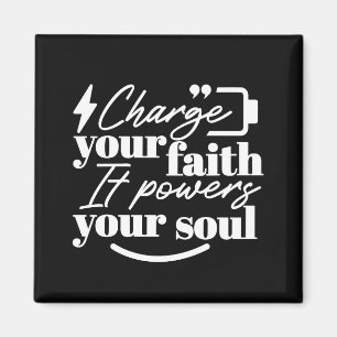 Aimant Citation Chrétienne Motivante – Rechargez Votre Fo