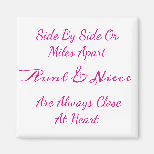 Aimant Citation d'amour Tante Nièce : Côte à côte ou à de (Devant)
