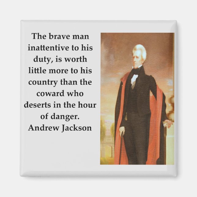 Aimant citation d'andrew jackson (Devant)