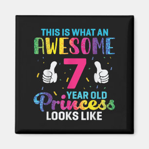 Aimant Citation d'anniversaire de la princesse de 7 ans 7