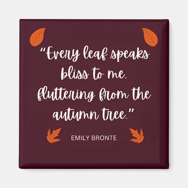 Aimant Citation d'automne Emily Bronte (Devant)