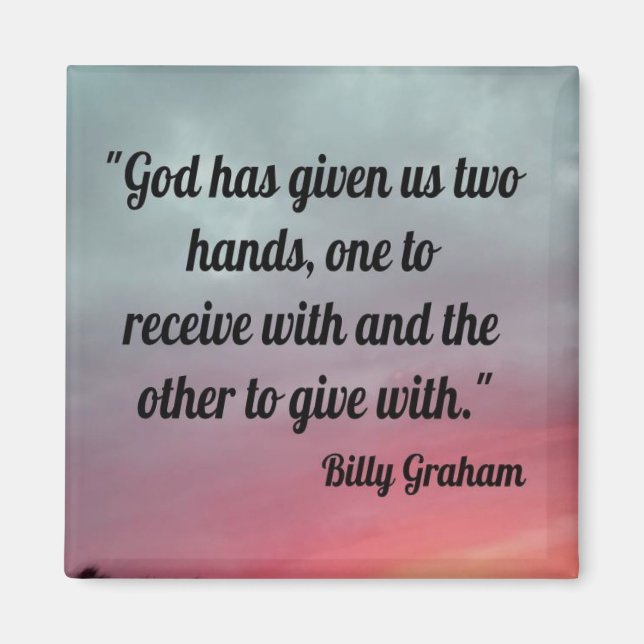 Aimant Citation de Billy Graham (Devant)