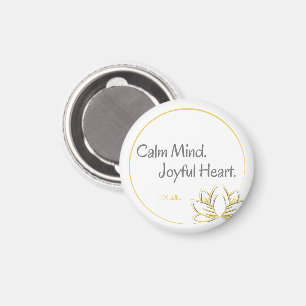 Aimant Citation de Bouddha Coeur joyeux et calme