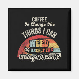 Aimant Citation de café rétro drôle Graphique de coucher