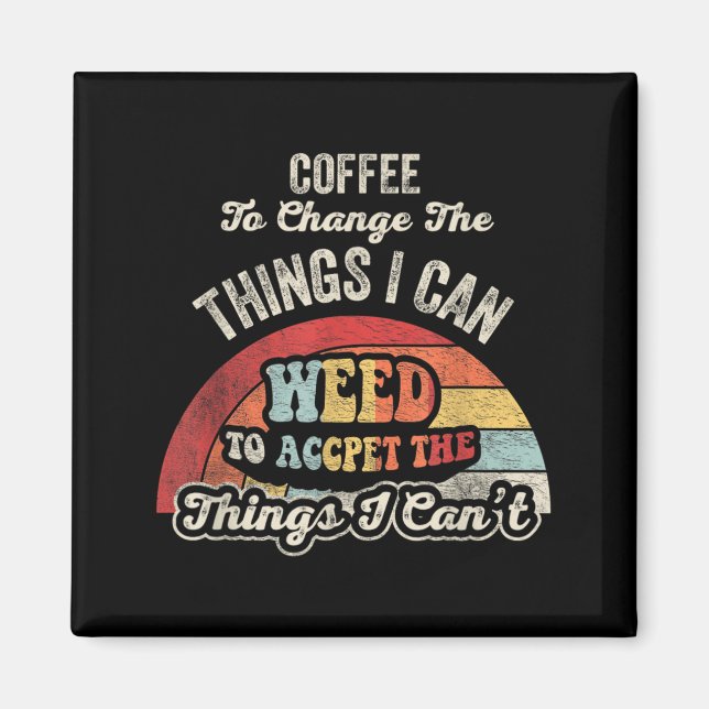 Aimant Citation de café rétro drôle Graphique de coucher  (Devant)