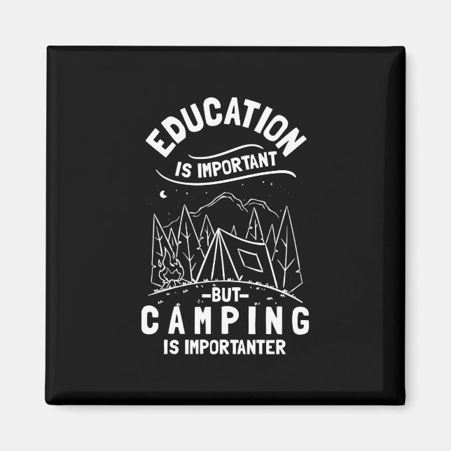 Aimant Citation de camping drôle (Devant)