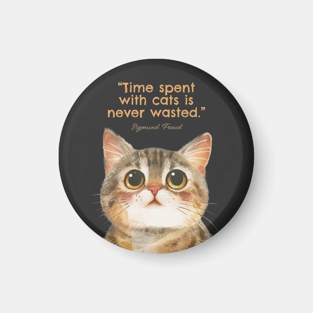Aimant Citation de chat de Sigmund Freud (Devant)