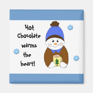 Aimant Citation de chocolat chaud