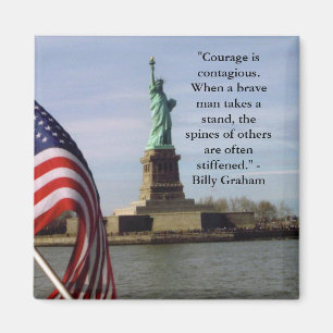 Aimant Citation de courage de Billy Graham sur l'aimant