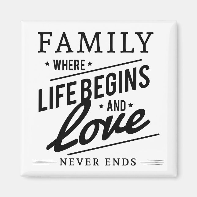 Aimant Citation de famille  (Devant)