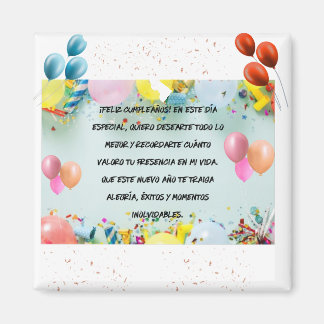 Aimant Citation de Feliz Cumpleaños