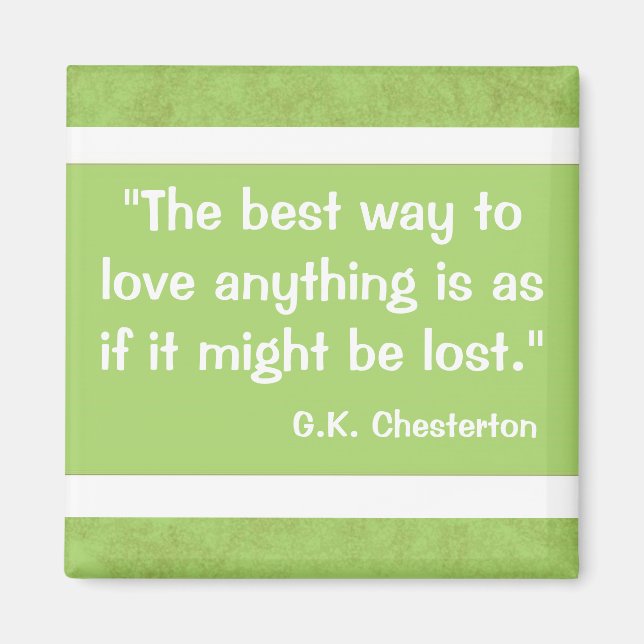 Aimant Citation de G.K. Chesterton (Devant)
