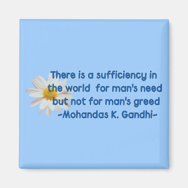 Aimant Citation de Gandhi Earth (Devant)