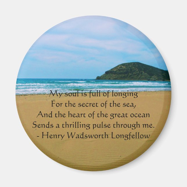 Aimant Citation de Henry Wadsworth Longfellow (Devant)