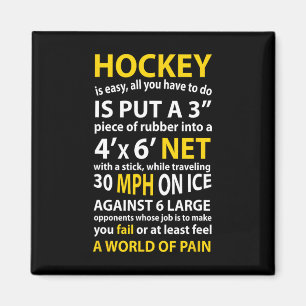 Aimant Citation De Hockey Le Hockey Est Un Cadeau Facile 