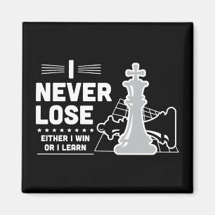 Aimant Citation de jeu d'échecs motivante pour ne jamais