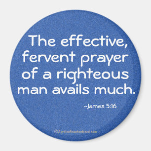 Aimant Citation de la bible de prière fervent