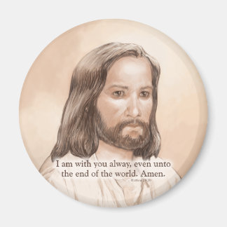 Aimant Citation de la Bible de Sepia Jesus Art - Matthieu
