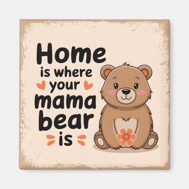 Aimant Citation de la Fête des mères de ma mère (Devant)