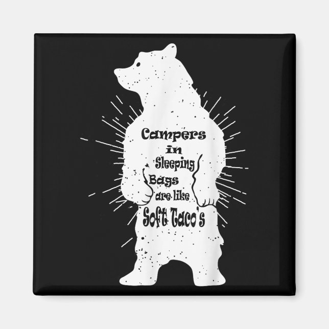 Aimant Citation de la Randonnée de camping de l'ours fore (Devant)