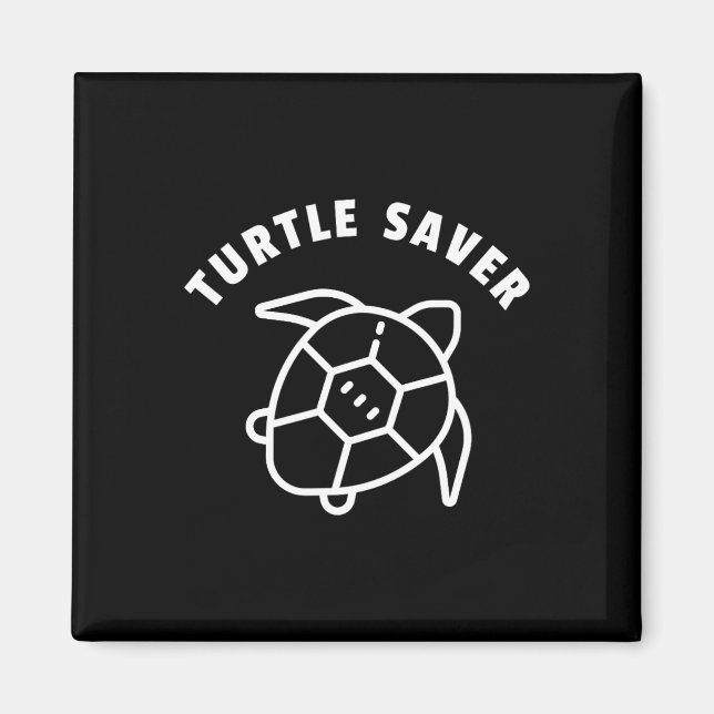 Aimant Citation de la tortue - Graphique de la tortue mar (Devant)