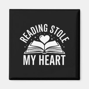 Aimant Citation de lecture de livres mignons femmes fille
