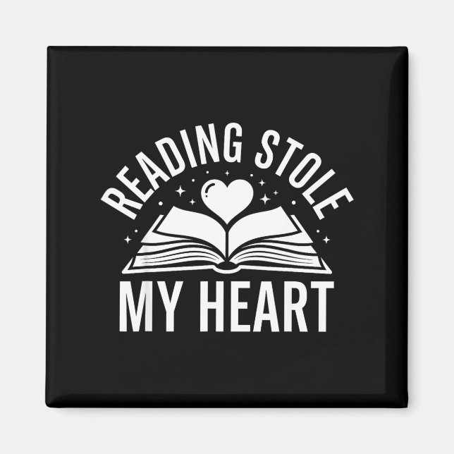 Aimant Citation de lecture de livres mignons femmes fille (Devant)