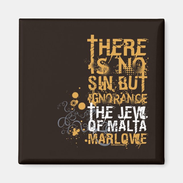 Aimant Citation De L'Ignorance Du Juif De Malte (Devant)