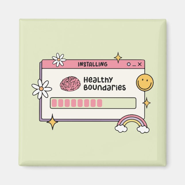 Aimant Citation de l'installation de limites saines pour  (Devant)