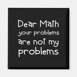 Aimant Citation de maths drôle Cher maths pour filles gar
