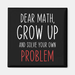 Aimant Citation de maths drôle Cher professeur de maths M