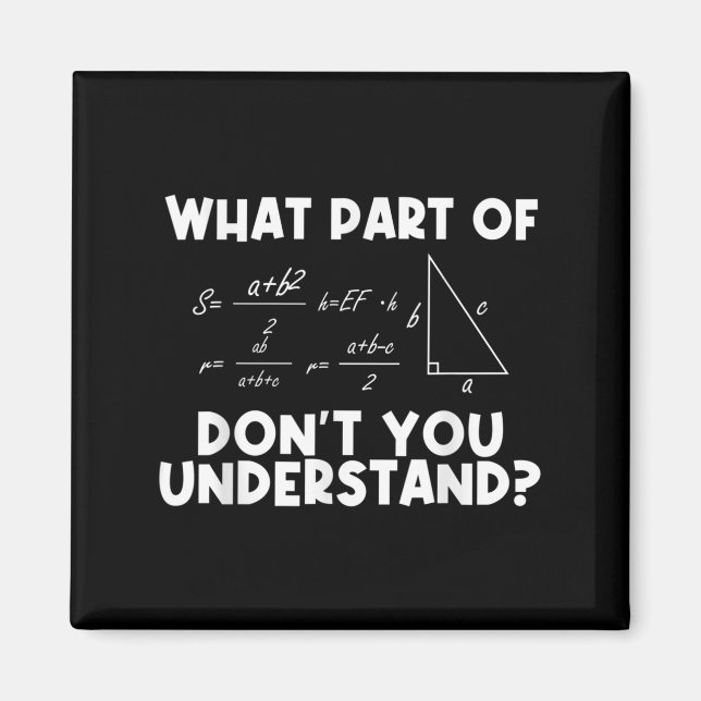 Aimant Citation de maths drôle Mathématiques Cher profess (Devant)
