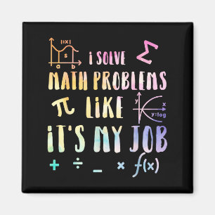 Aimant Citation de maths drôle pour professeur étudiant S