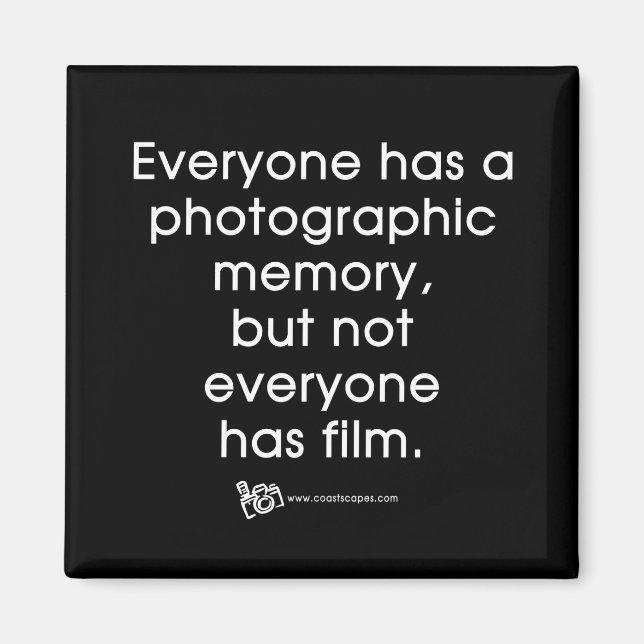 Aimant Citation de mémoire photographique (Devant)