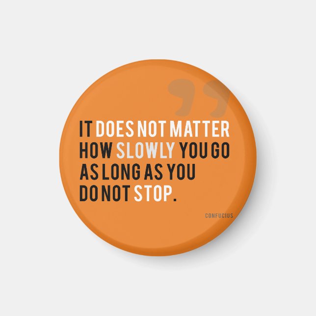 Aimant citation de motivation confucius objectifs (Devant)