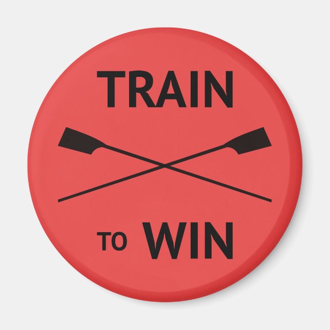 Aimant Citation de motivation sportive rougeoyant (Devant)