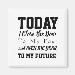 Aimant Citation de mots motivationnels noir et blanc