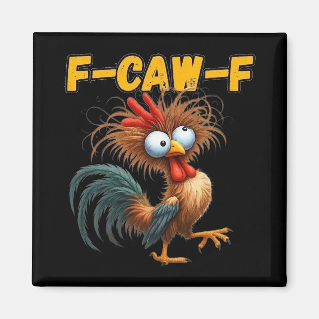 Aimant Citation de poulet F-caw-f Coq Mème _1  (Devant)