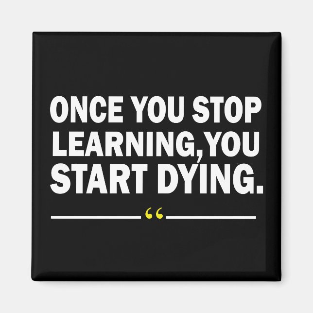 Aimant Citation de professeur d'apprentissage motivant (Devant)