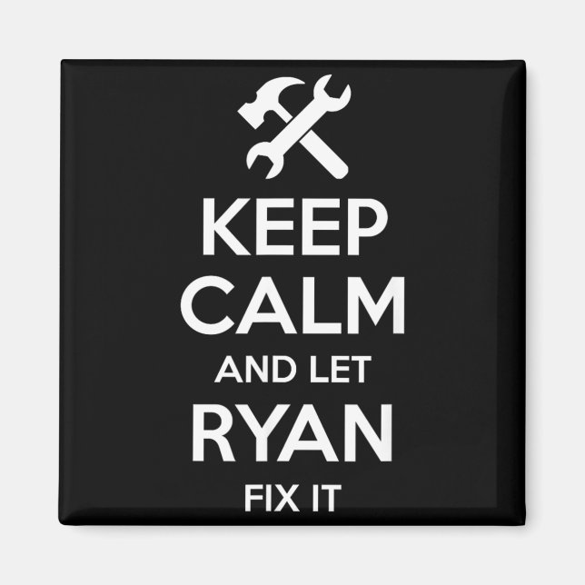 Aimant Citation de Ryan Fix Anniversaire drôle Nom person (Devant)