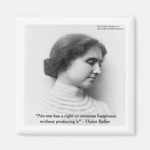 Aimant Citation de sagesse "Droit au bonheur" d'Helen Kel