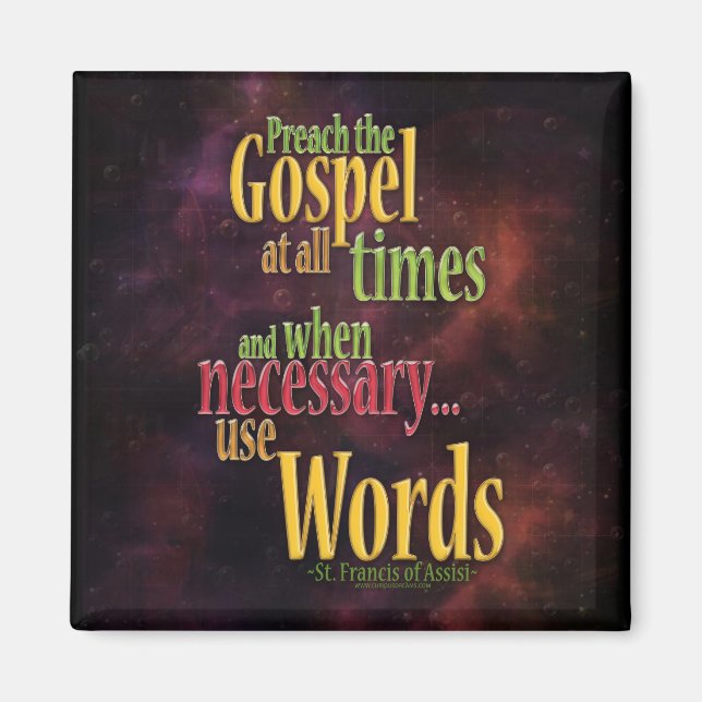 Aimant Citation de Saint François d'Assise (Devant)