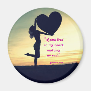 Aimant Citation de Samuel Lover cœur amour inspiration Ca