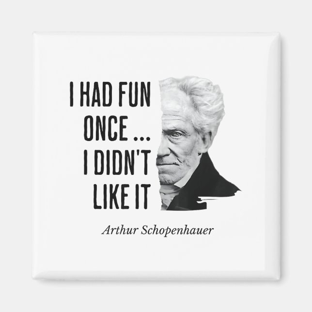 Aimant Citation de Schopenhauer Drôle déclaration de phil (Devant)