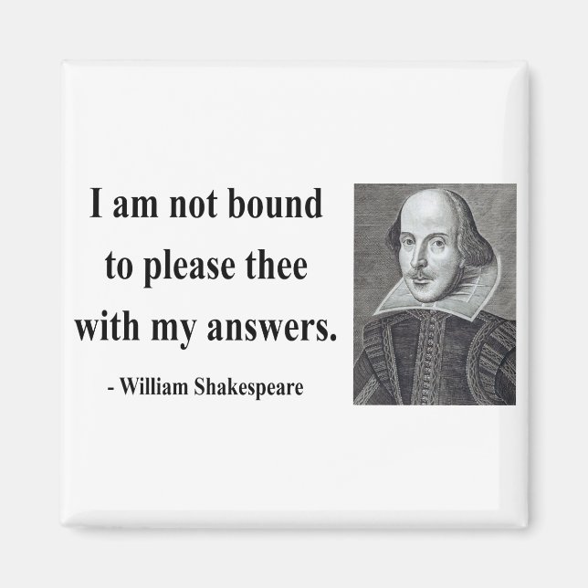 Aimant Citation de Shakespeare 9b (Devant)