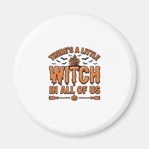 Aimant Citation de sorcière d'Halloween Design vectoriel 