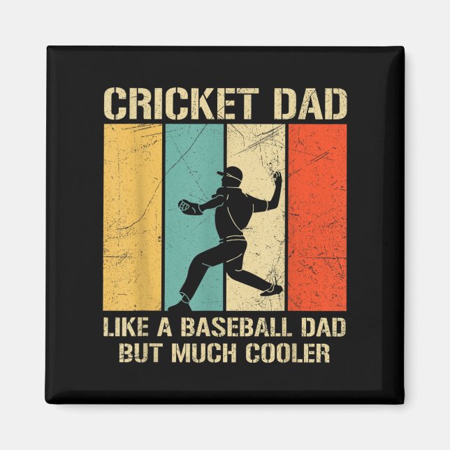 Aimant Citation De Sport De Cricket Pour Un Père De Crick (Devant)