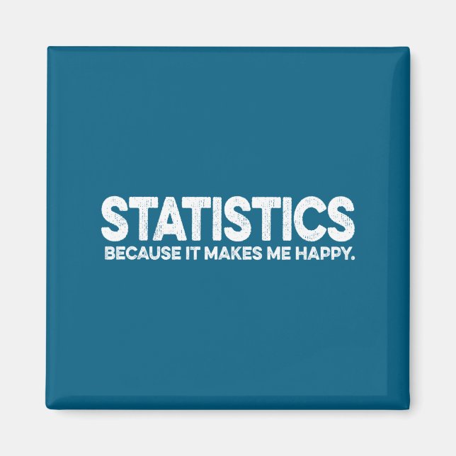 Aimant Citation de statistiques drôle pour professeur de  (Devant)