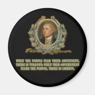 Aimant Citation de Thomas Jefferson : Gouvernement et les