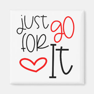 Aimant Citation De Typographie À La Mode Juste Aller Pour